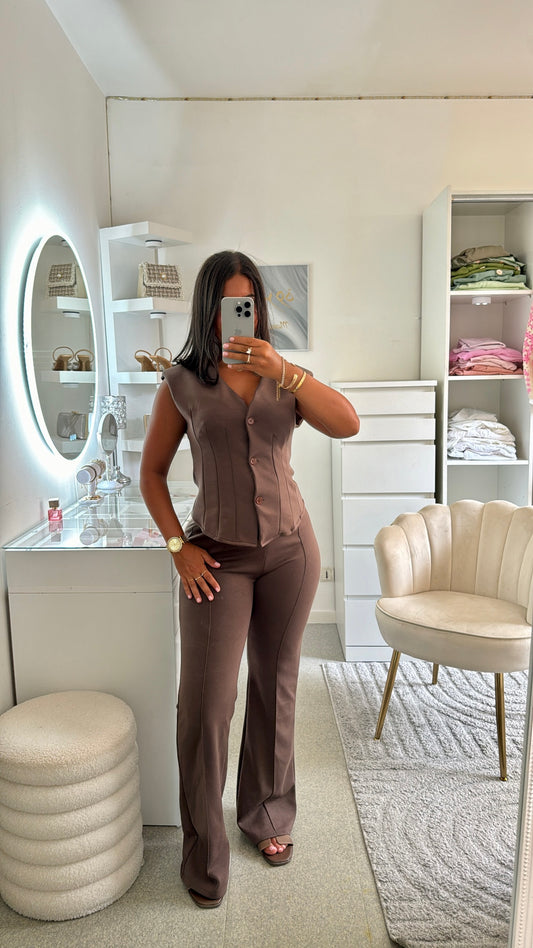 Ensemble Karima marron