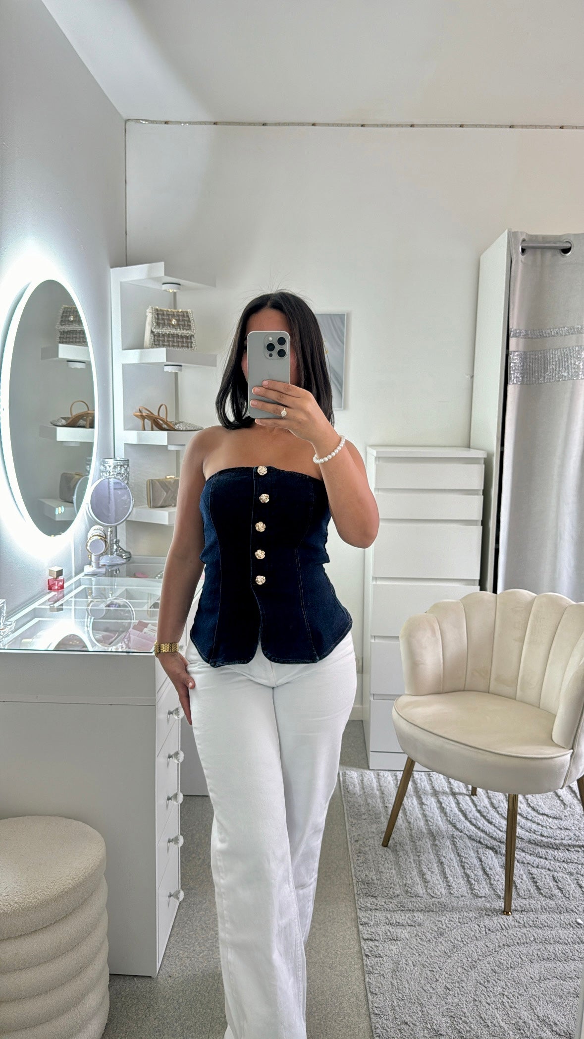 Top Ella en jean