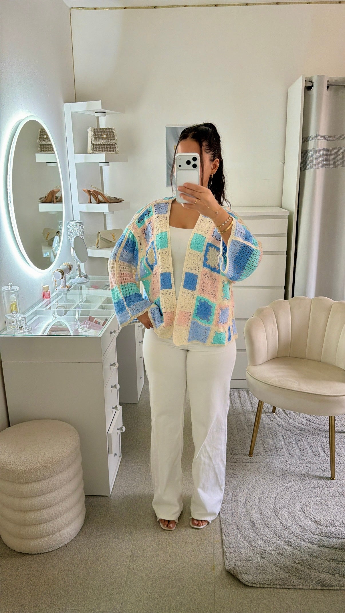 Cardigan Amira  bleu clair