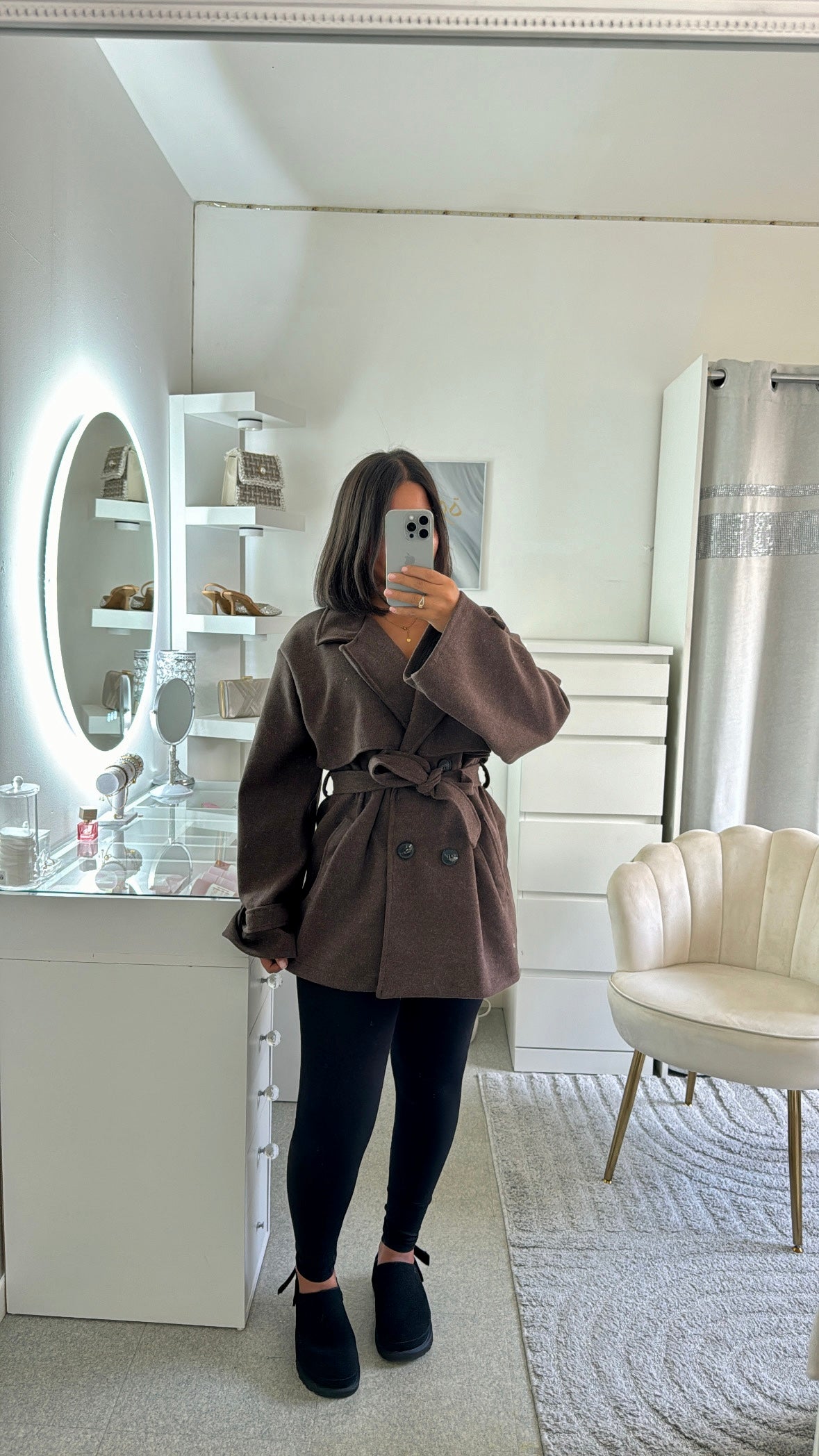 Manteau Oriane marron