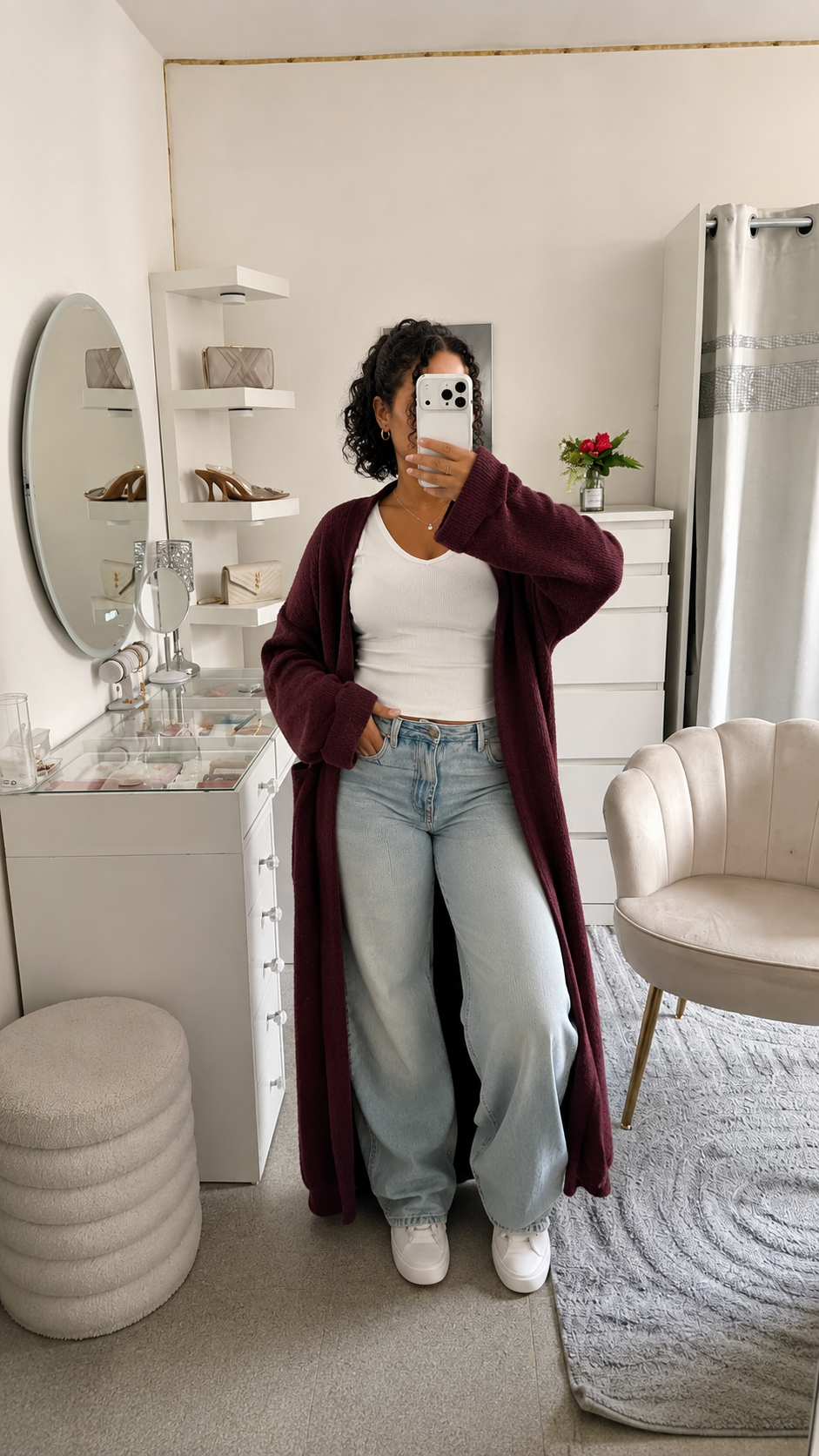 Gilet Nelia en bordeaux