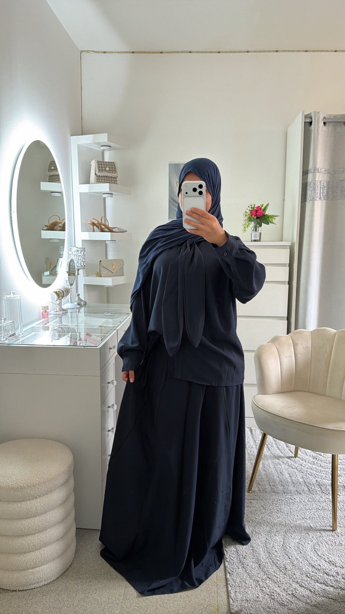 Ensemble chemise Ayana bleu