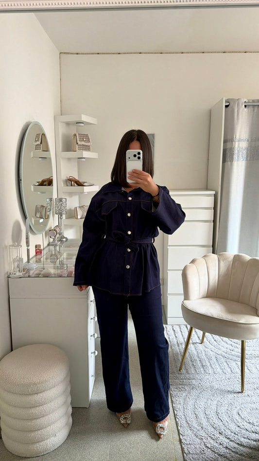 Ensemble Faïrouz bleu jean