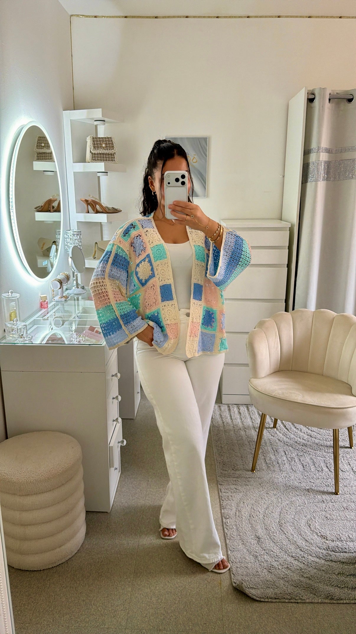 Cardigan Amira  bleu clair