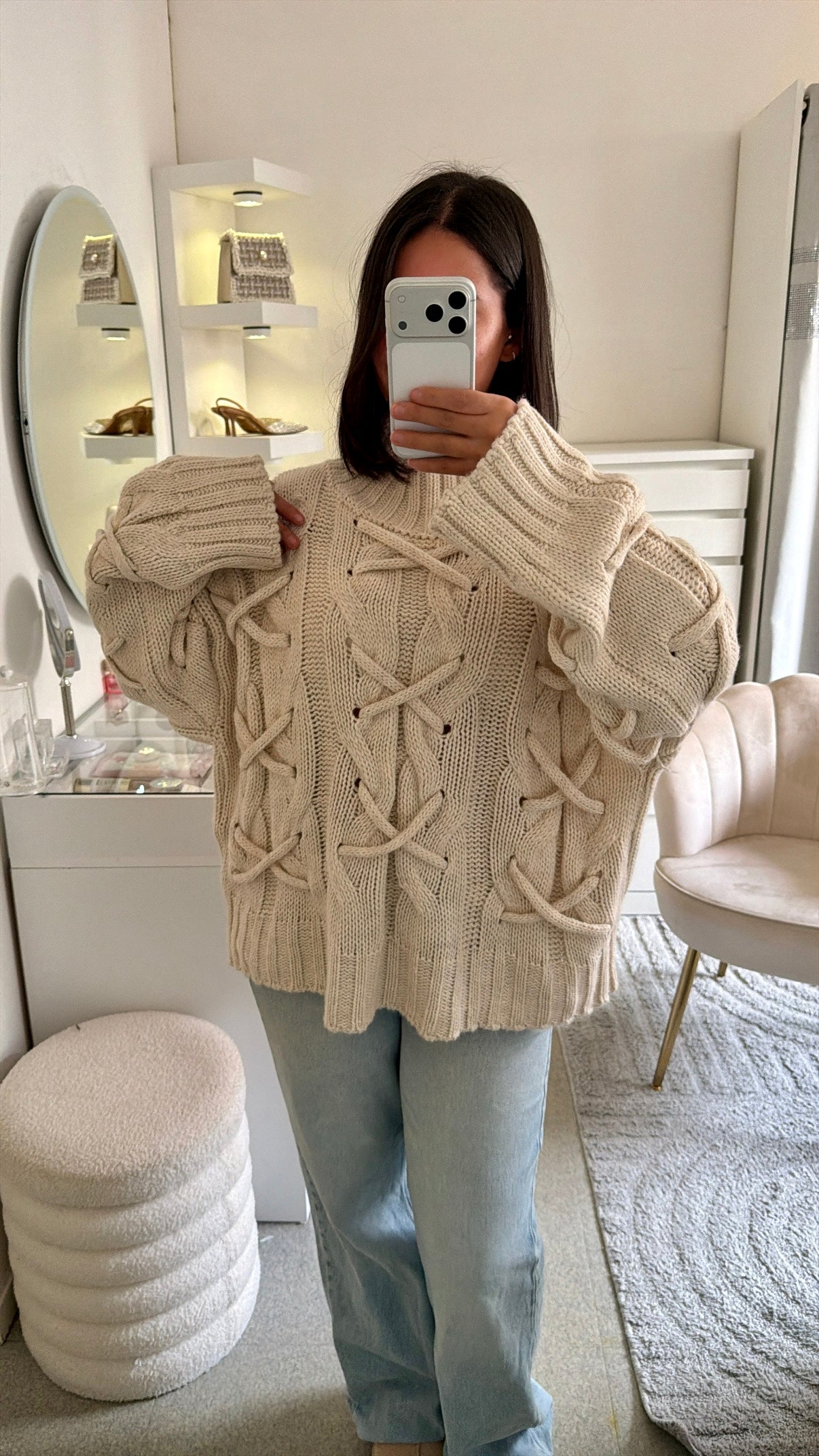 Pull Daphné beige