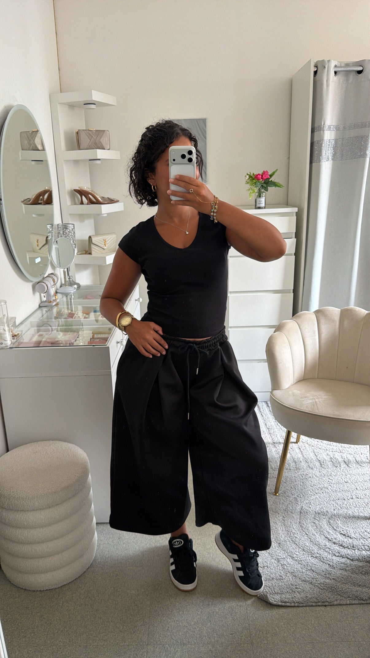 Jogging wide leg en noir