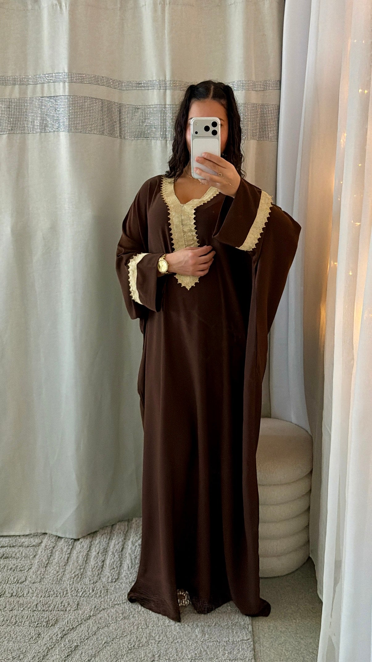 Abaya Vanilla marron