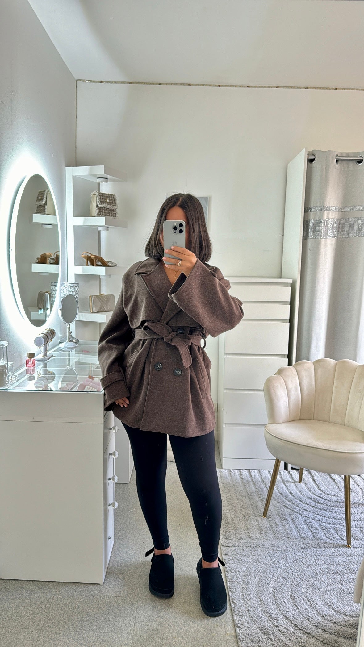 Manteau Oriane marron