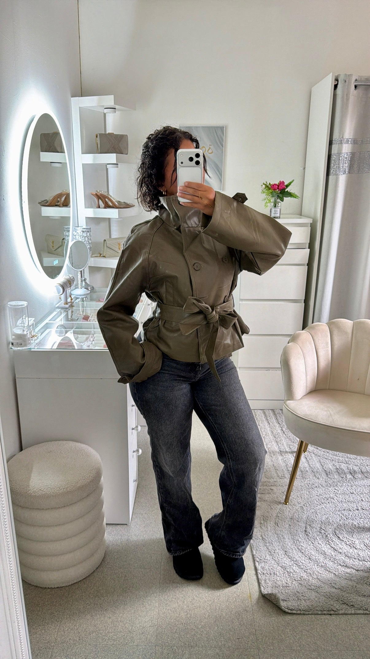 Trench Kaina vert kaki