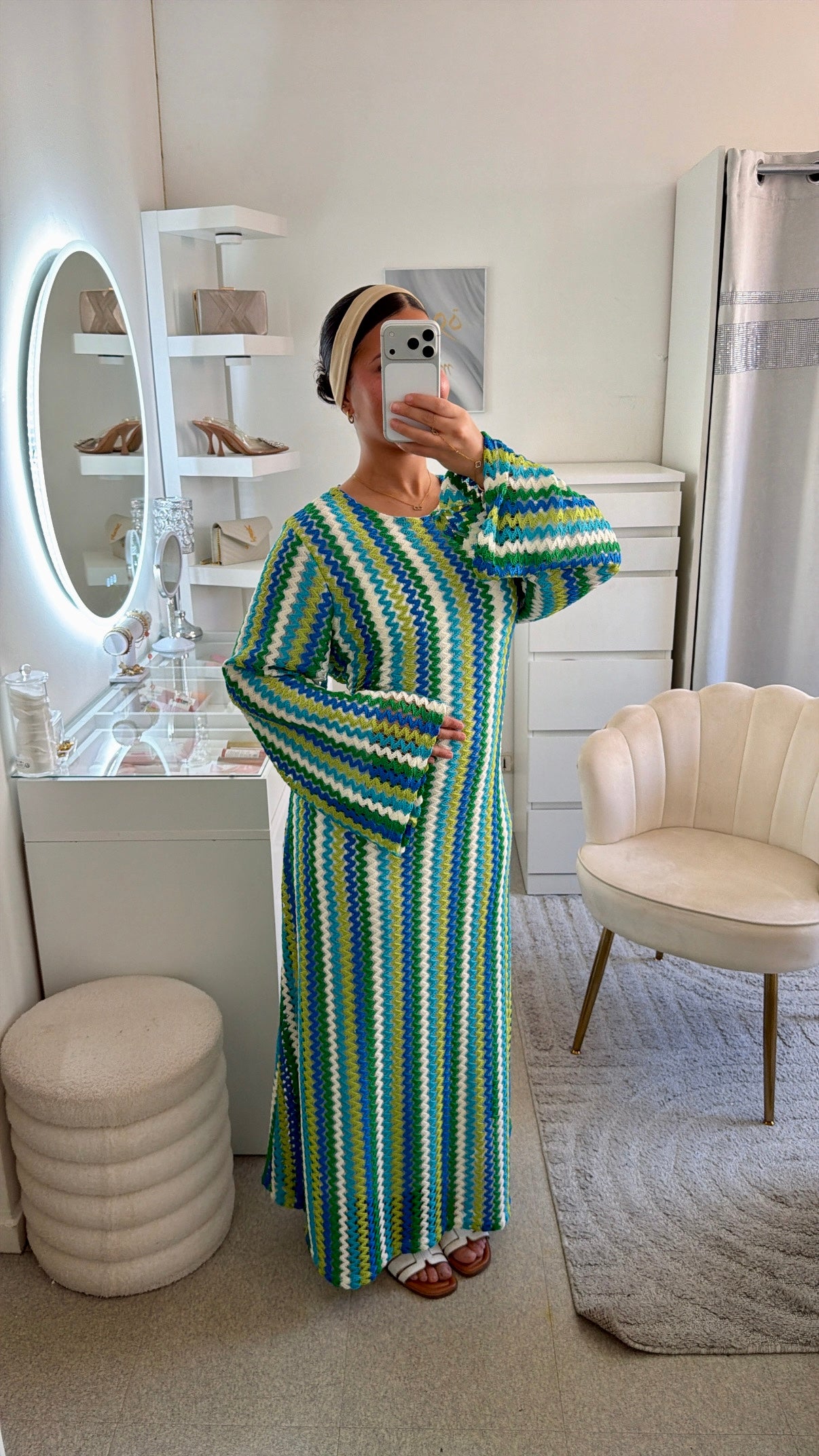 Robe Fadila vert