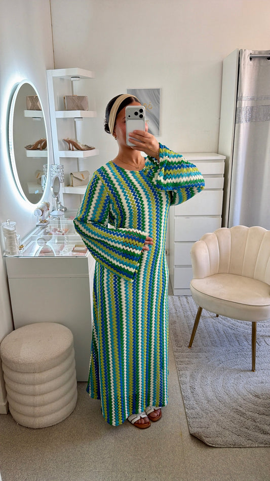 Robe Fadila vert