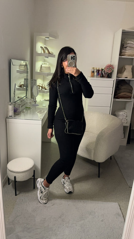 Ensemble legging avec zipe noir