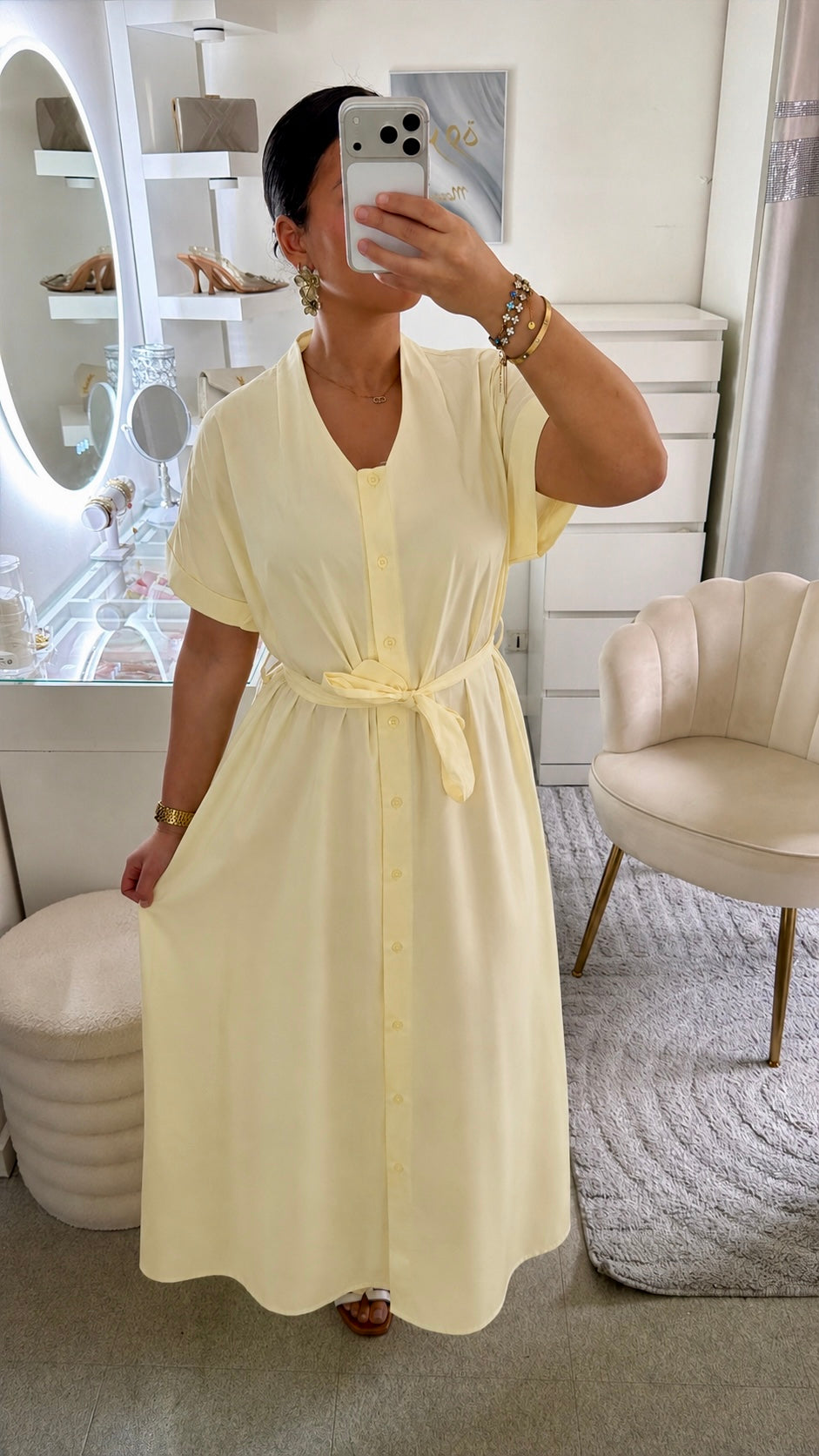 Robe Bianca en jaune