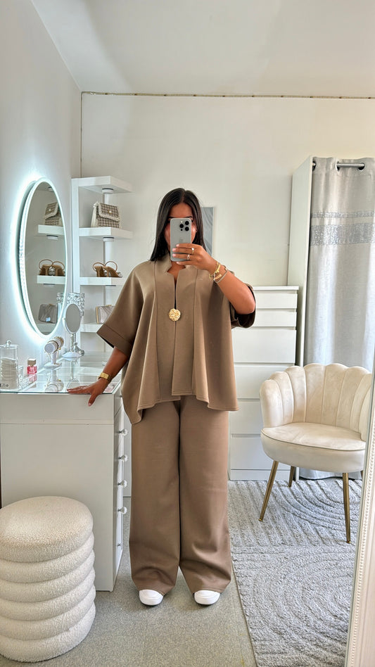 Ensemble Amany en taupe