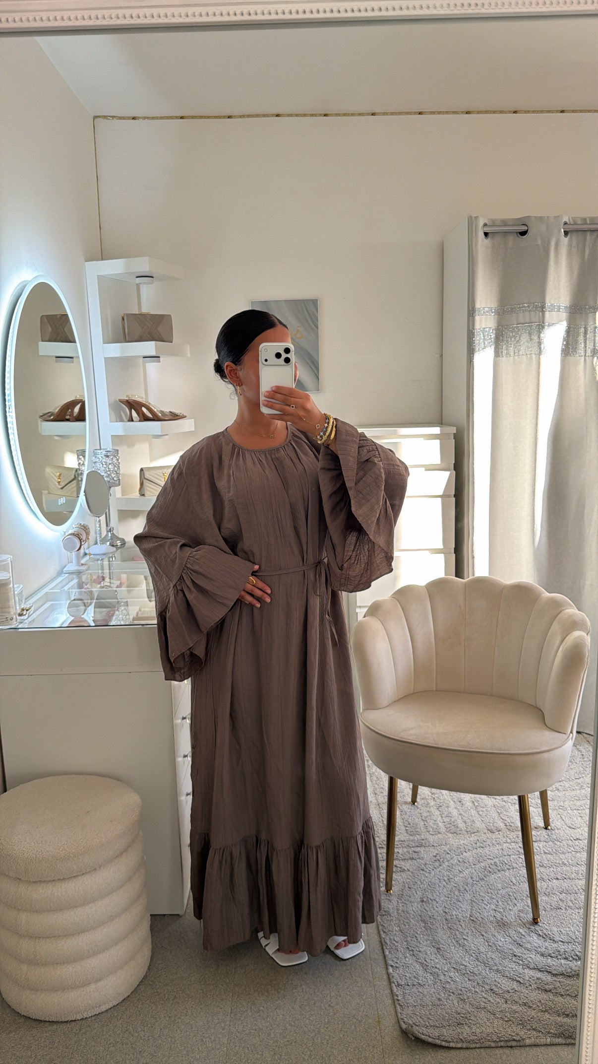 Robe Salma en taupe
