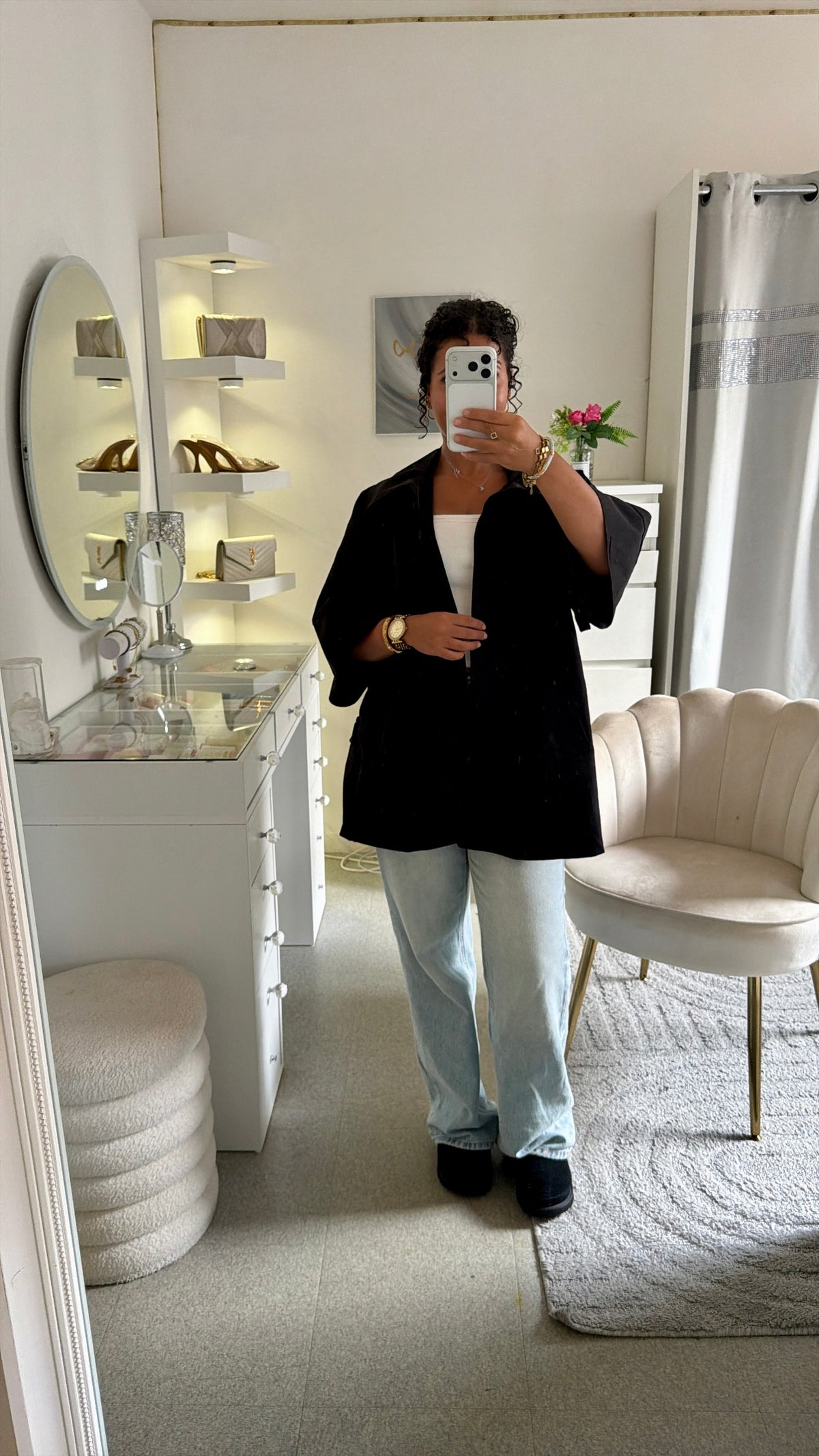 Trench Deema en court noir
