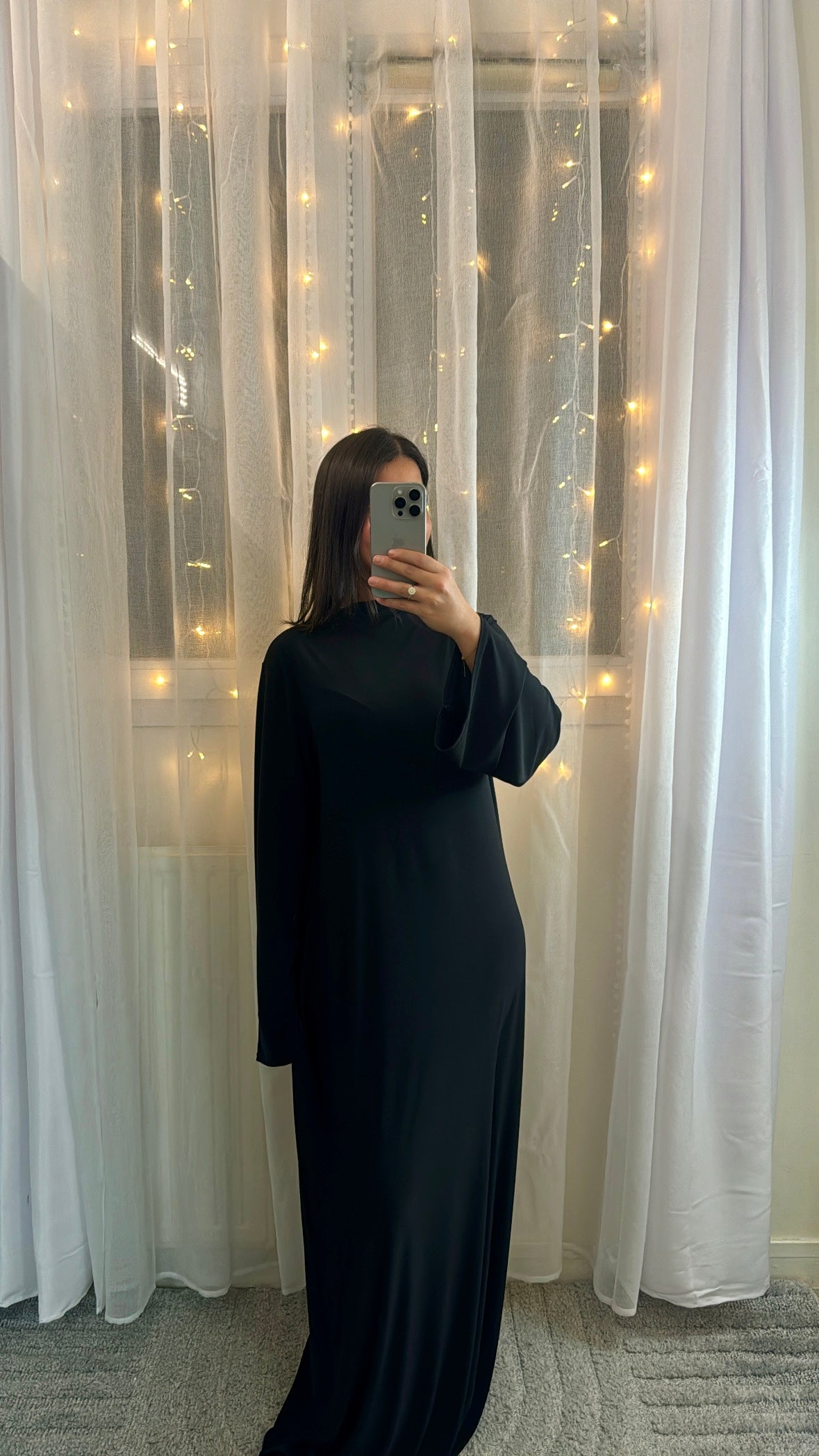 Set Robe & Khimar en Jersey Premium – Noir