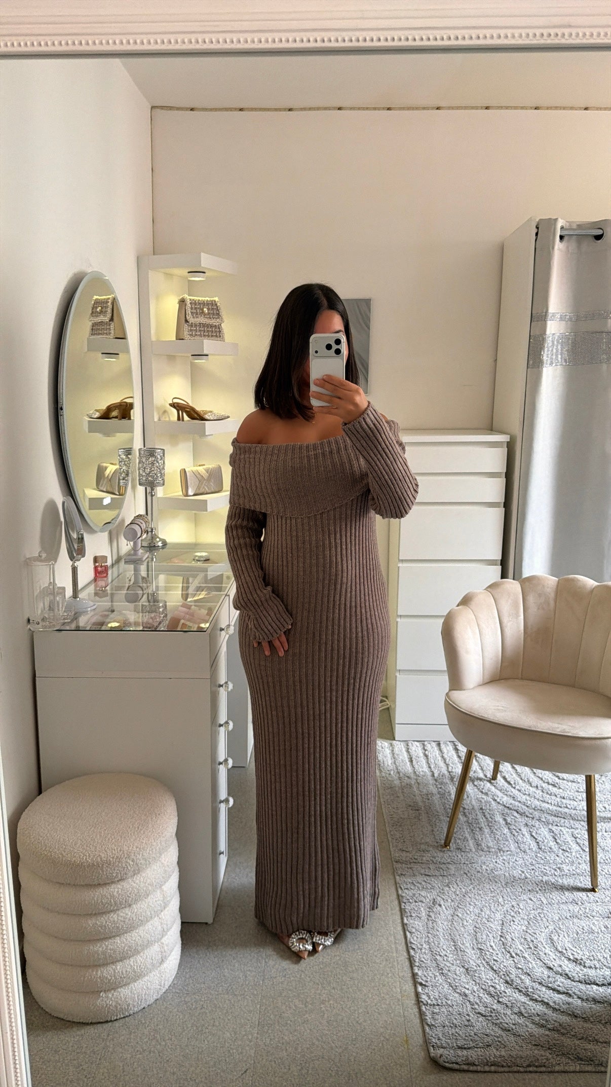 Robe Adalie taupe