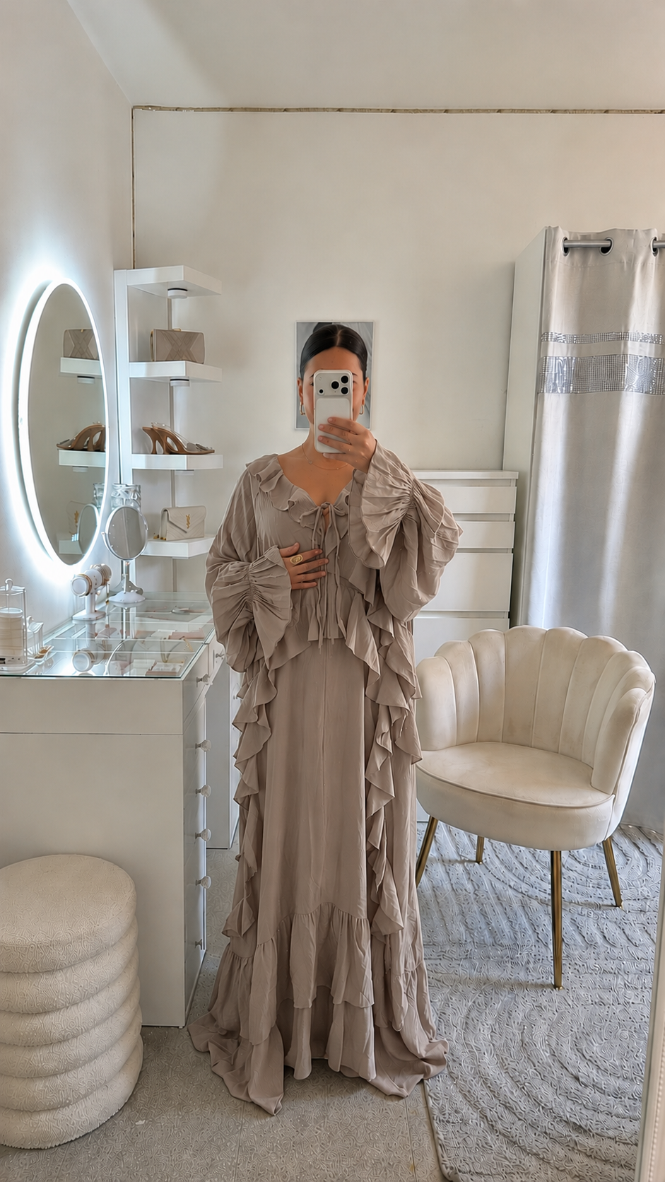 Robe Aida en taupe