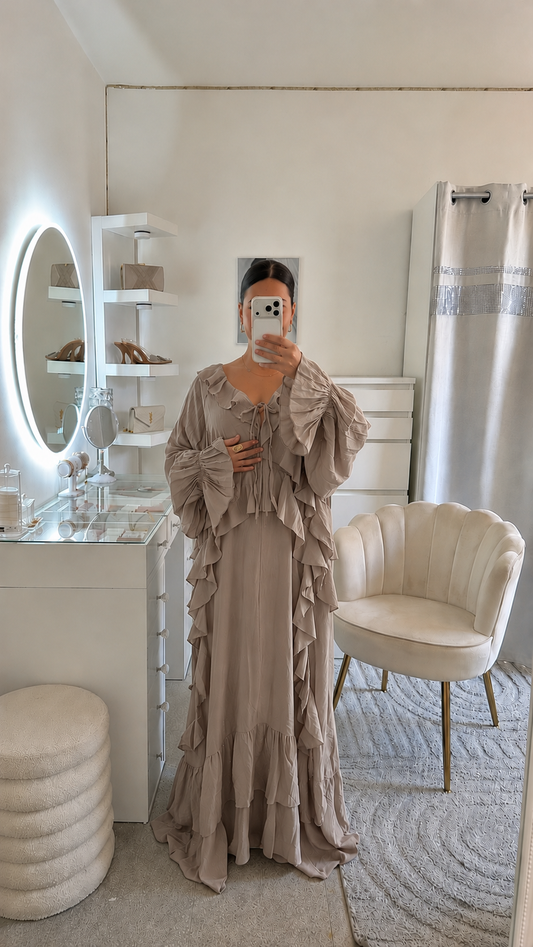 Robe Aida en taupe