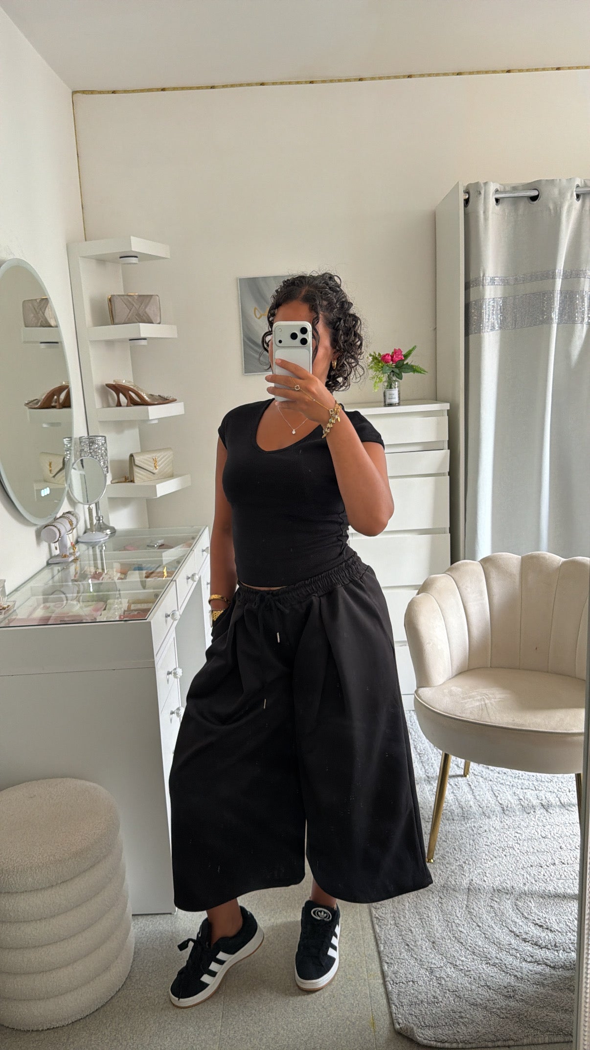 Jogging wide leg en noir