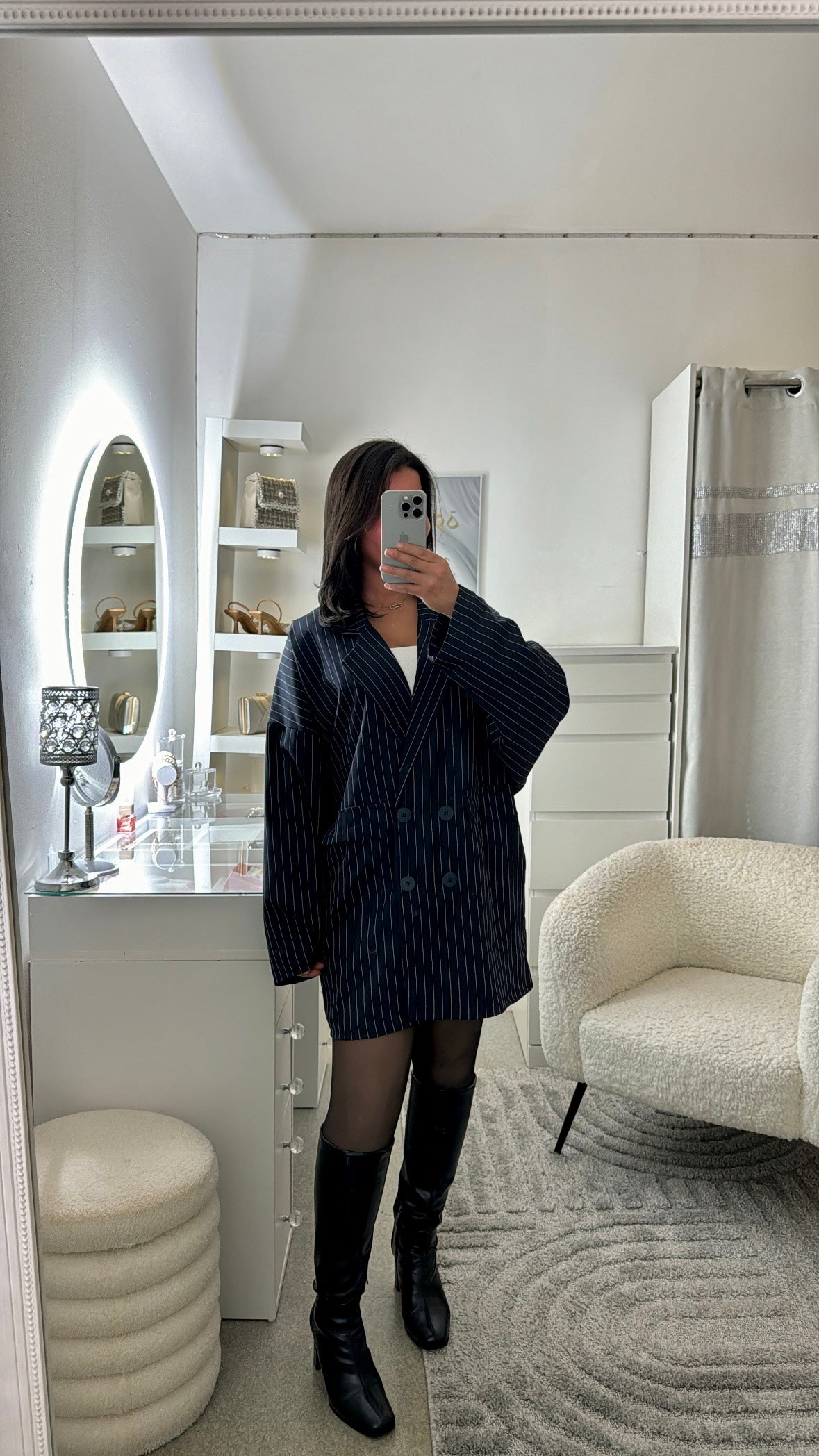 Blazer à rayures bleu