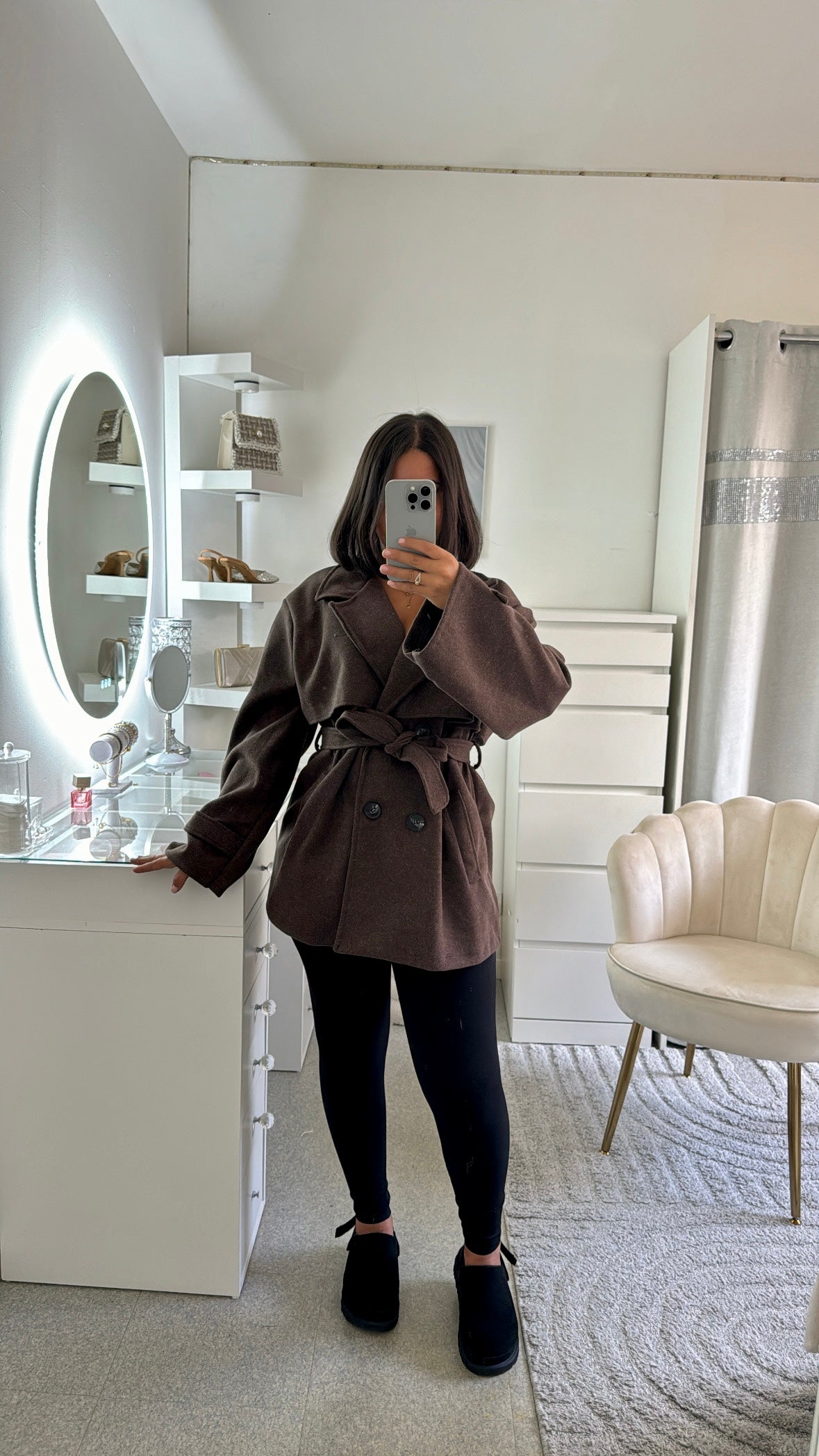 Manteau Oriane marron