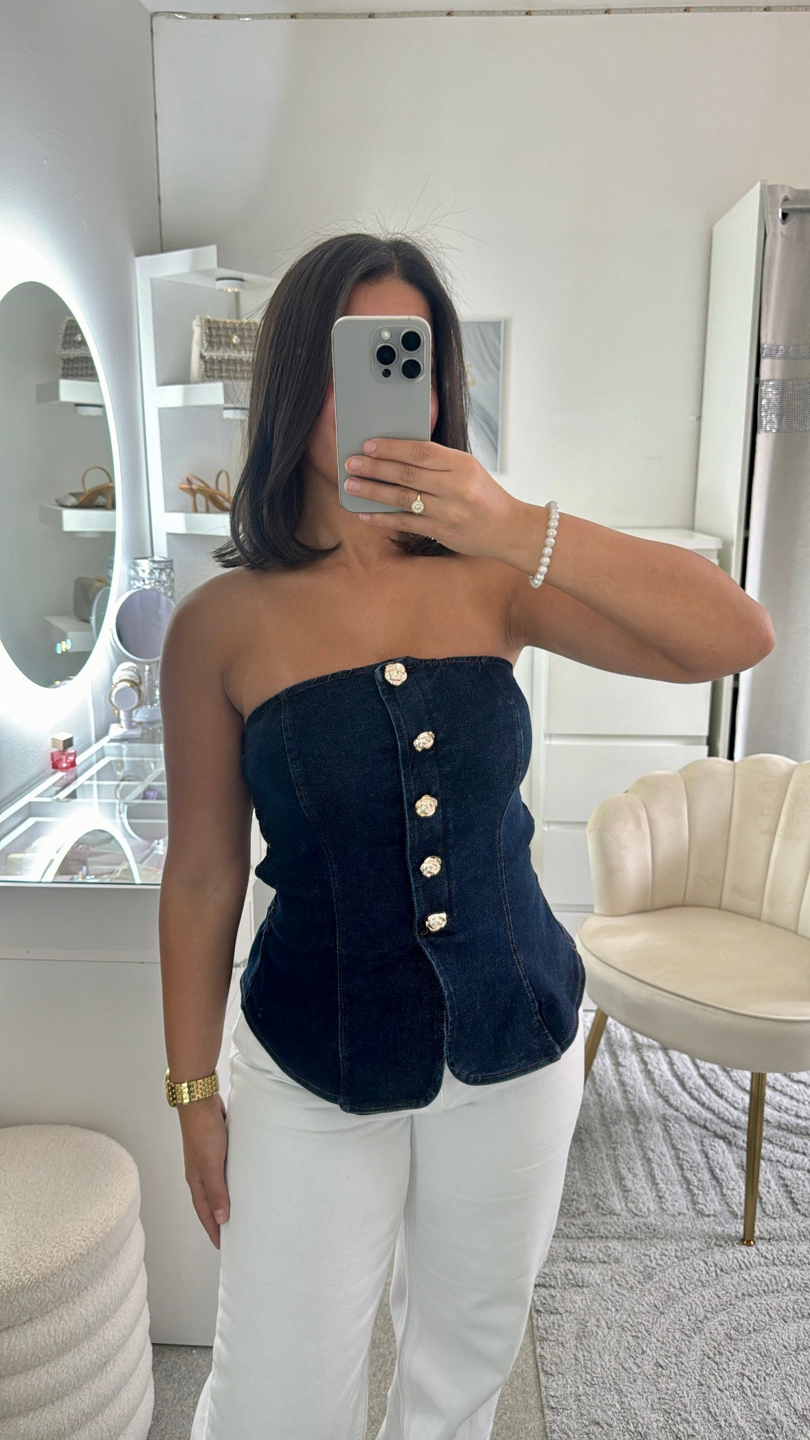 Top Ella en jean