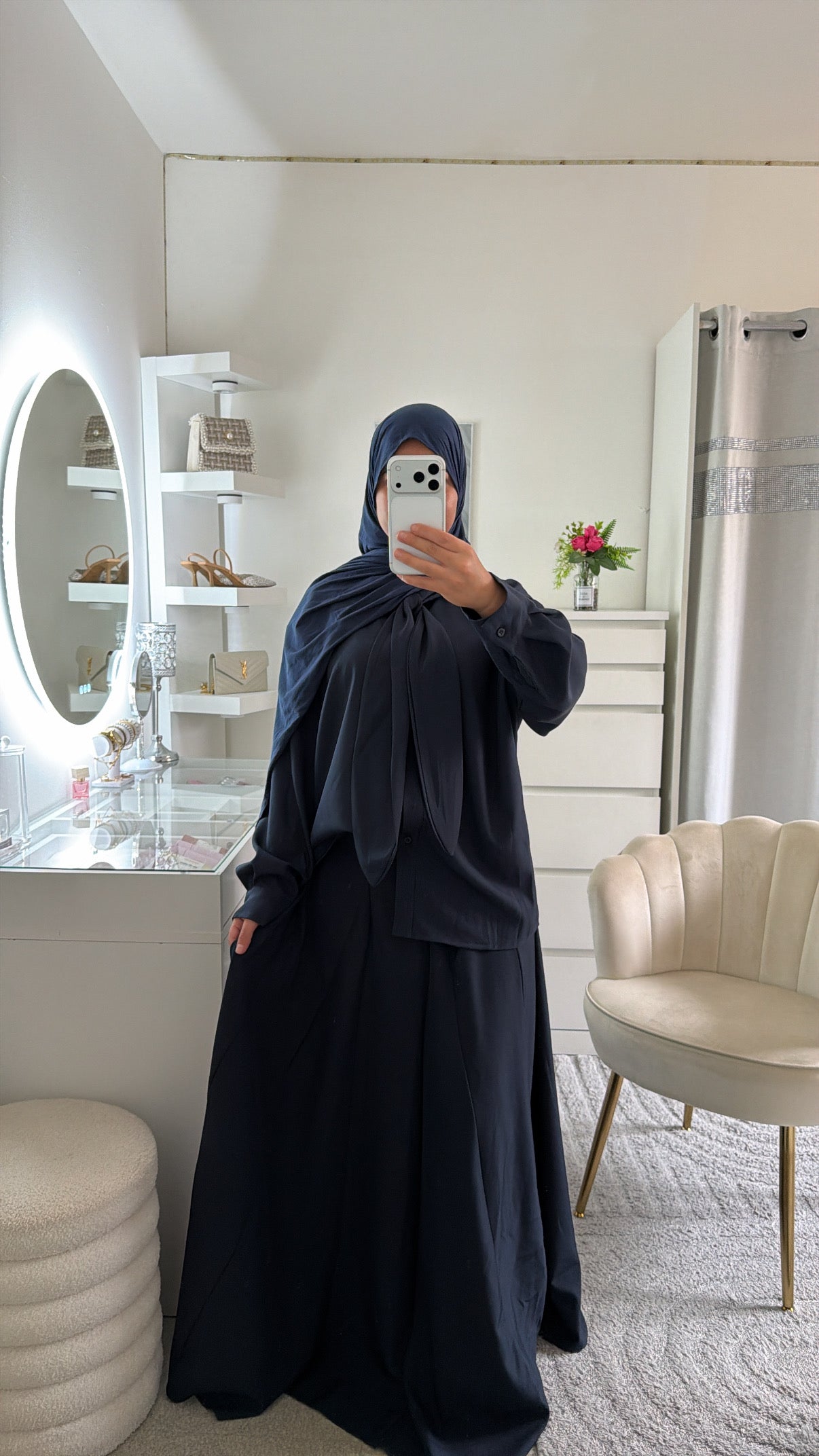 Ensemble chemise Ayana bleu