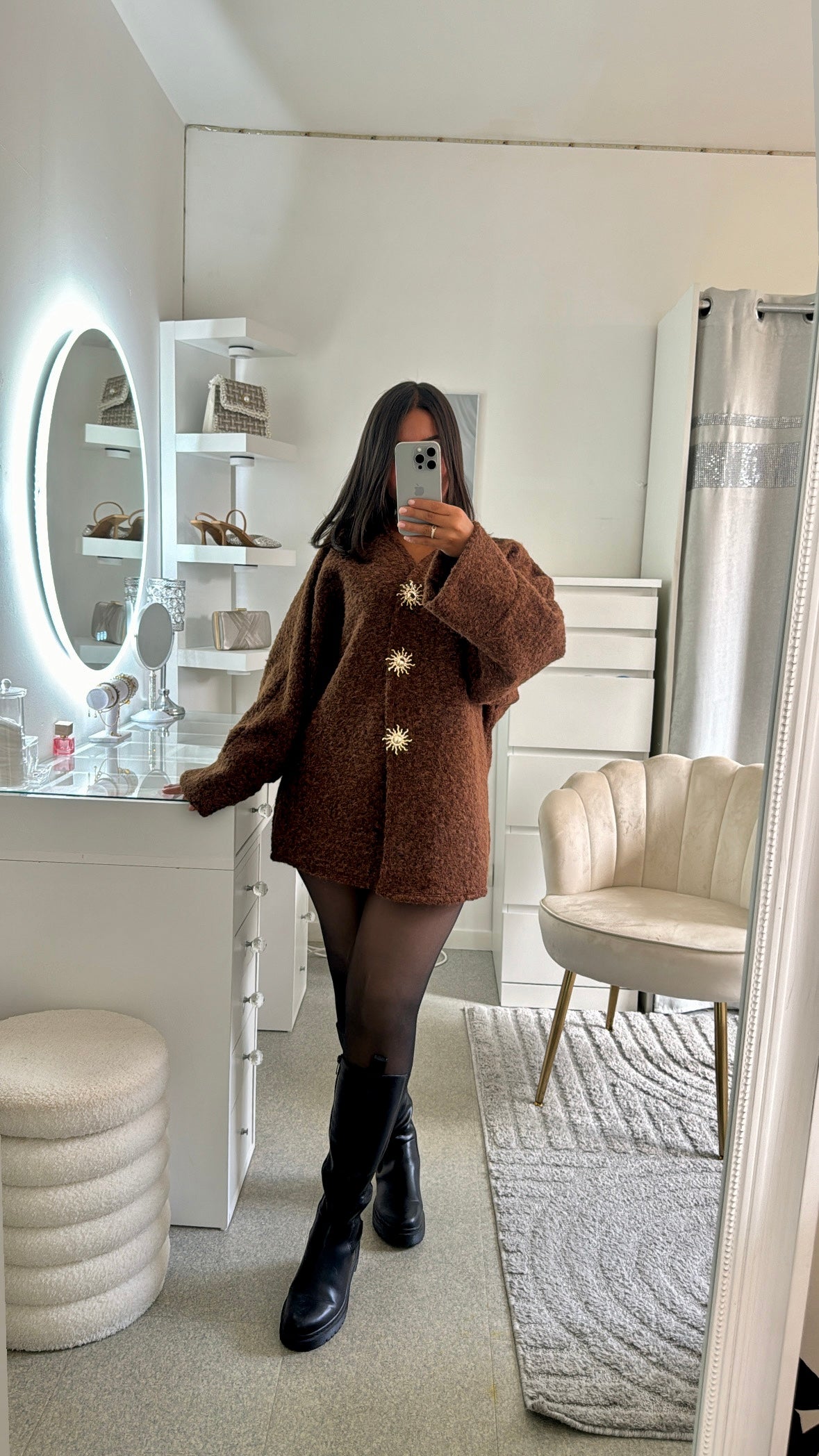 Veste Nej en marron