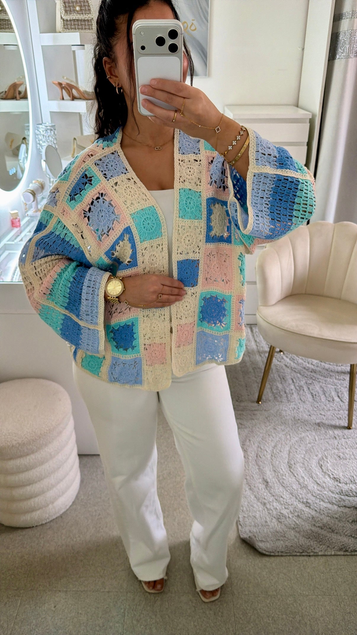 Cardigan Amira  bleu clair