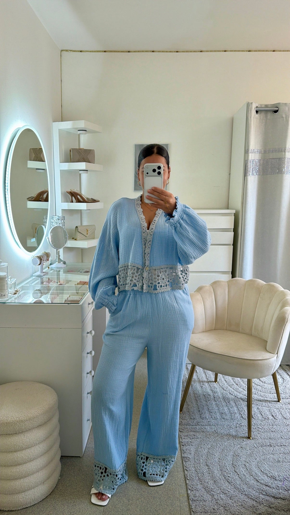 Ensemble Adriana bleu