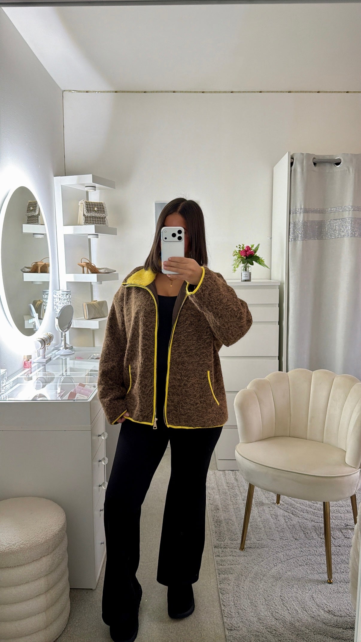 Gilet Aaliyah marron