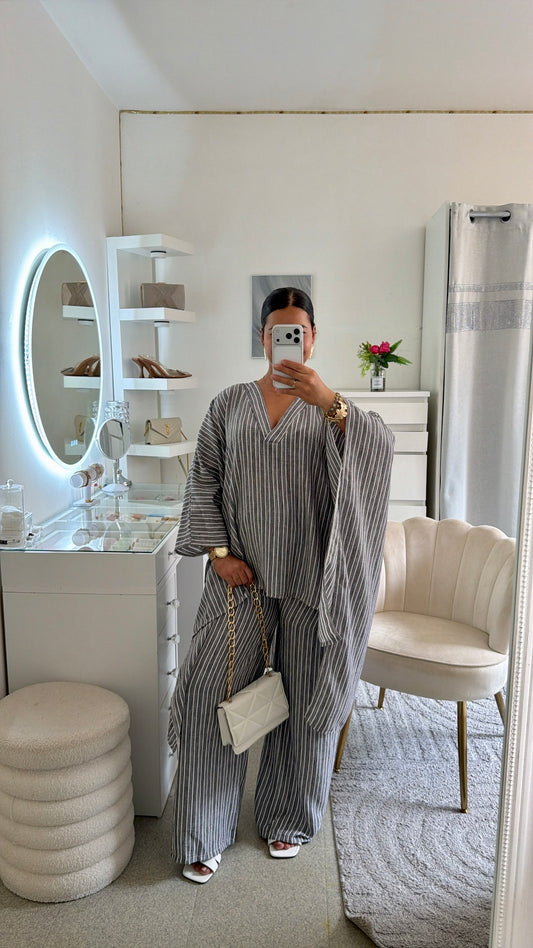 Ensemble Salwa gris