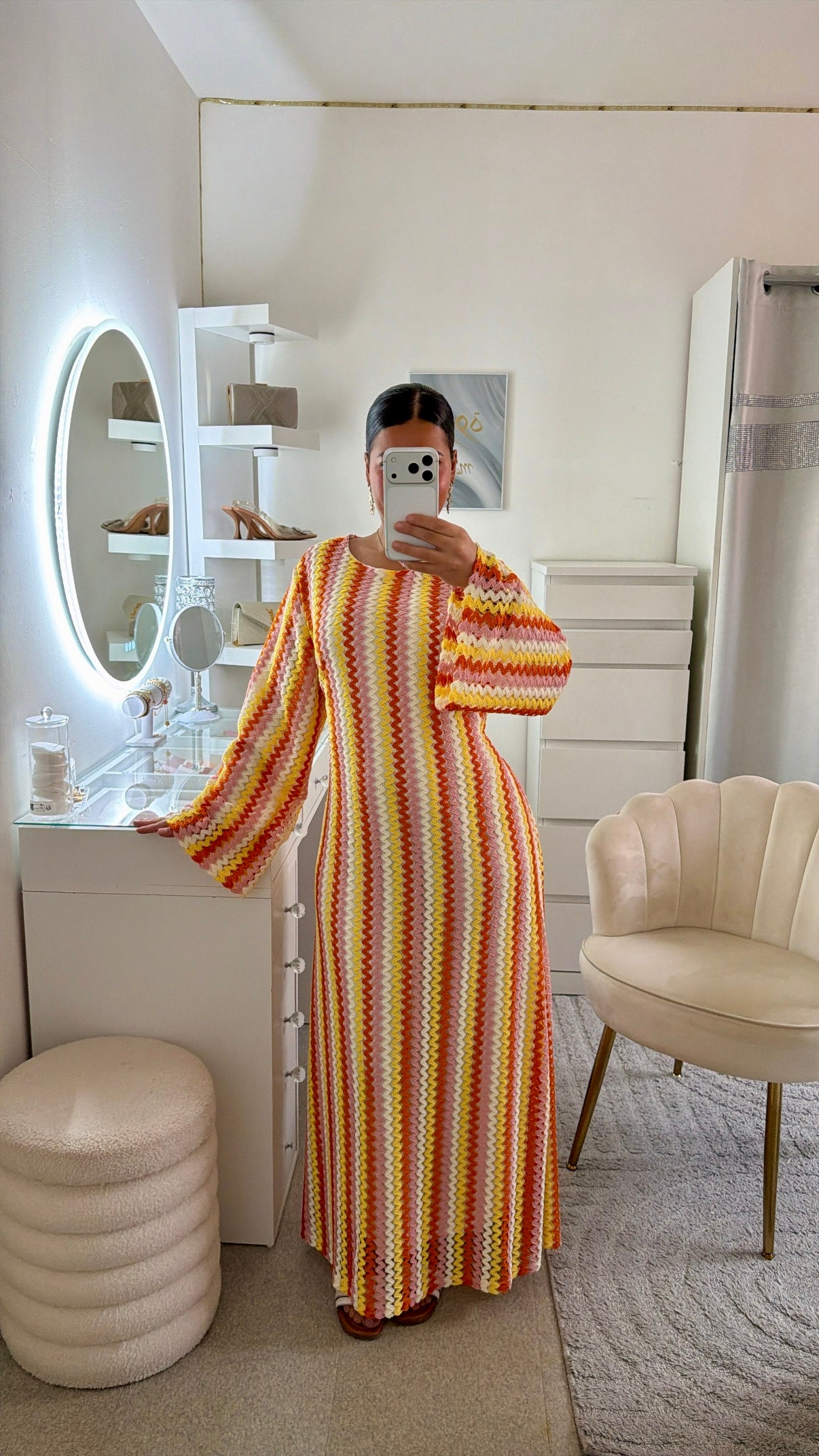 Robe Fadila orange jaune