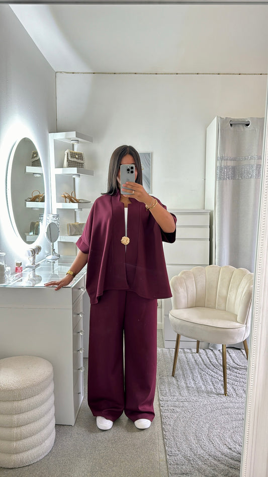 Ensemble Amany en bordeaux