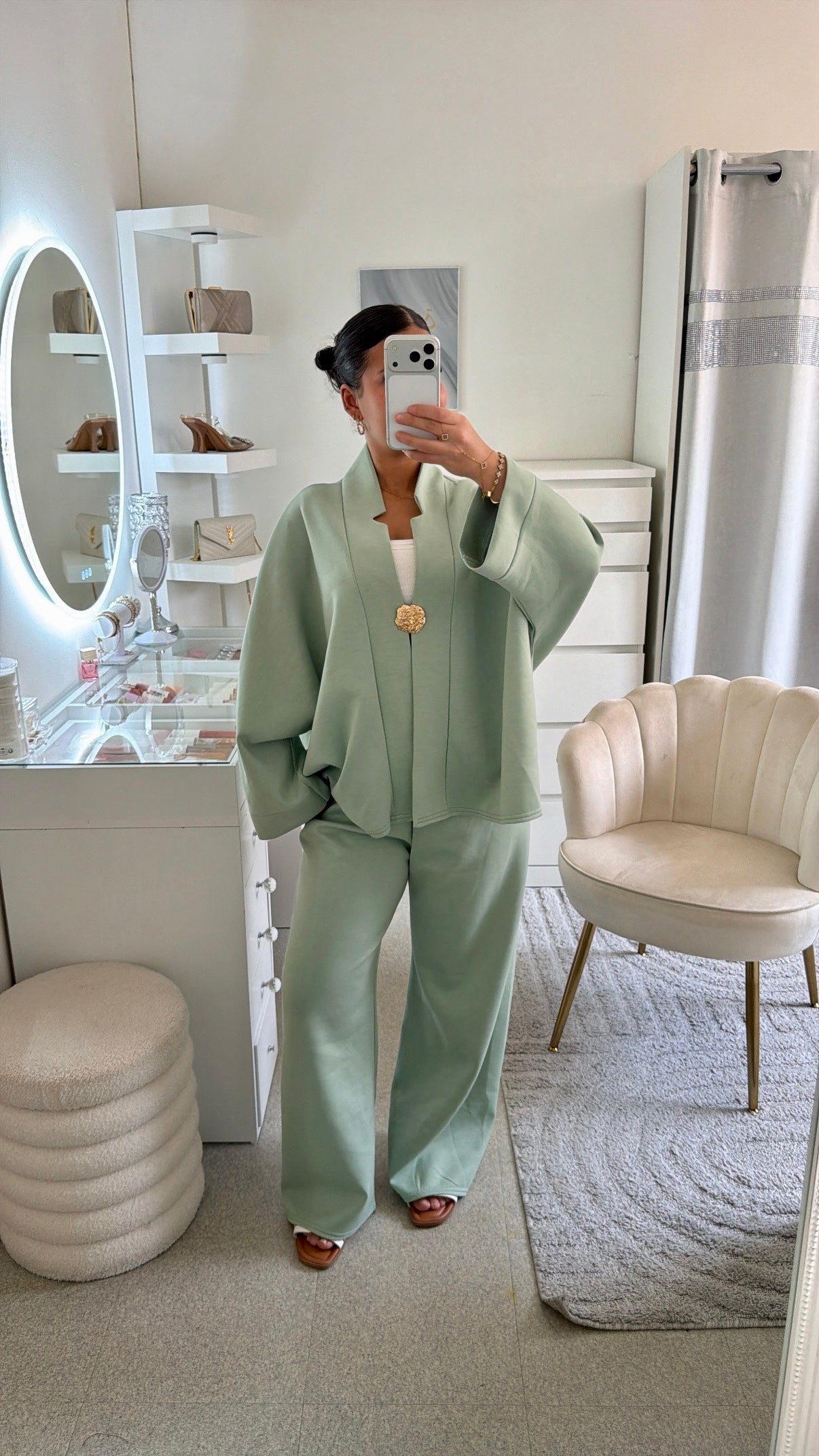 Ensemble amany vert d’eau