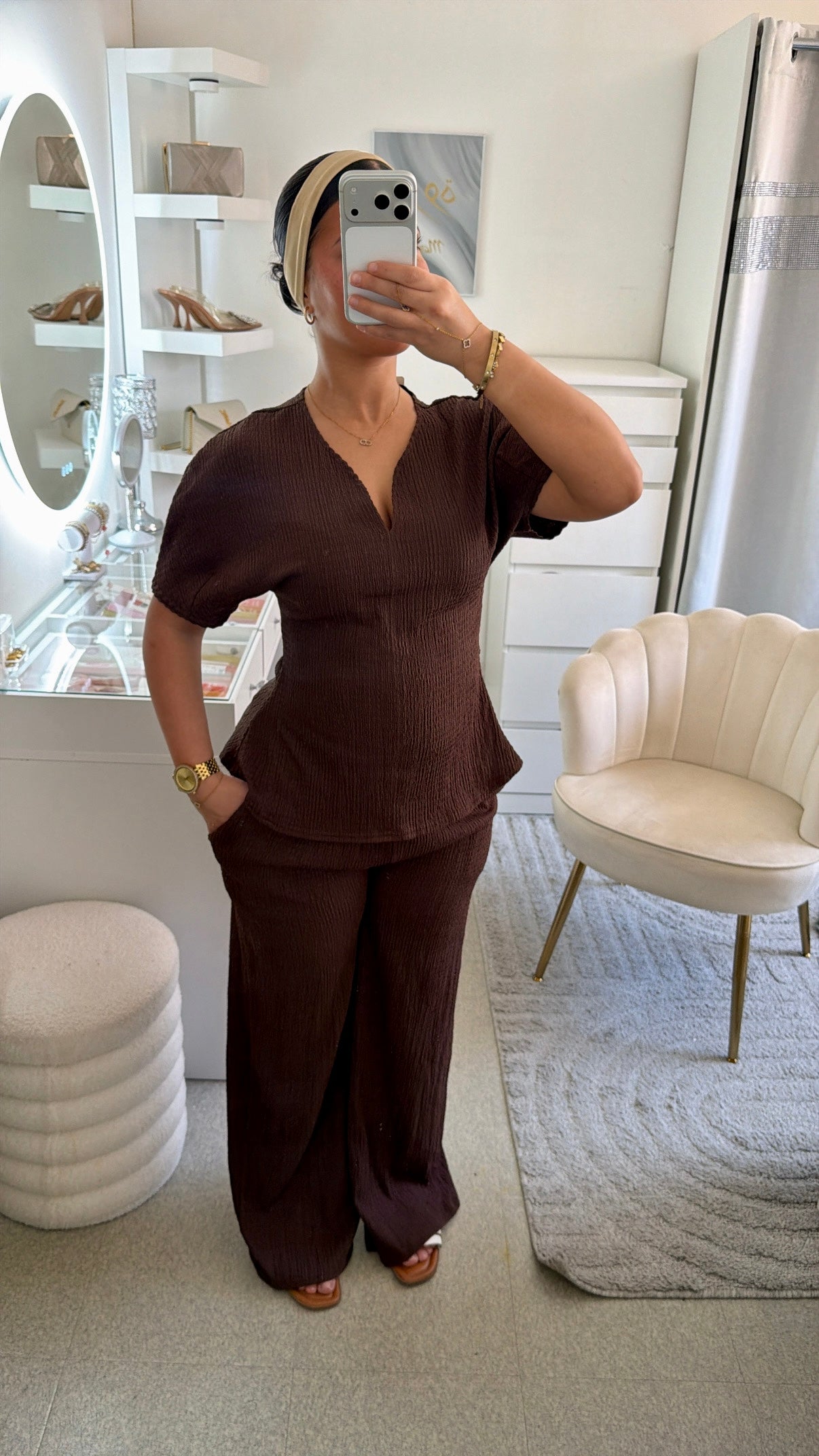 Ensemble Coralie en marron
