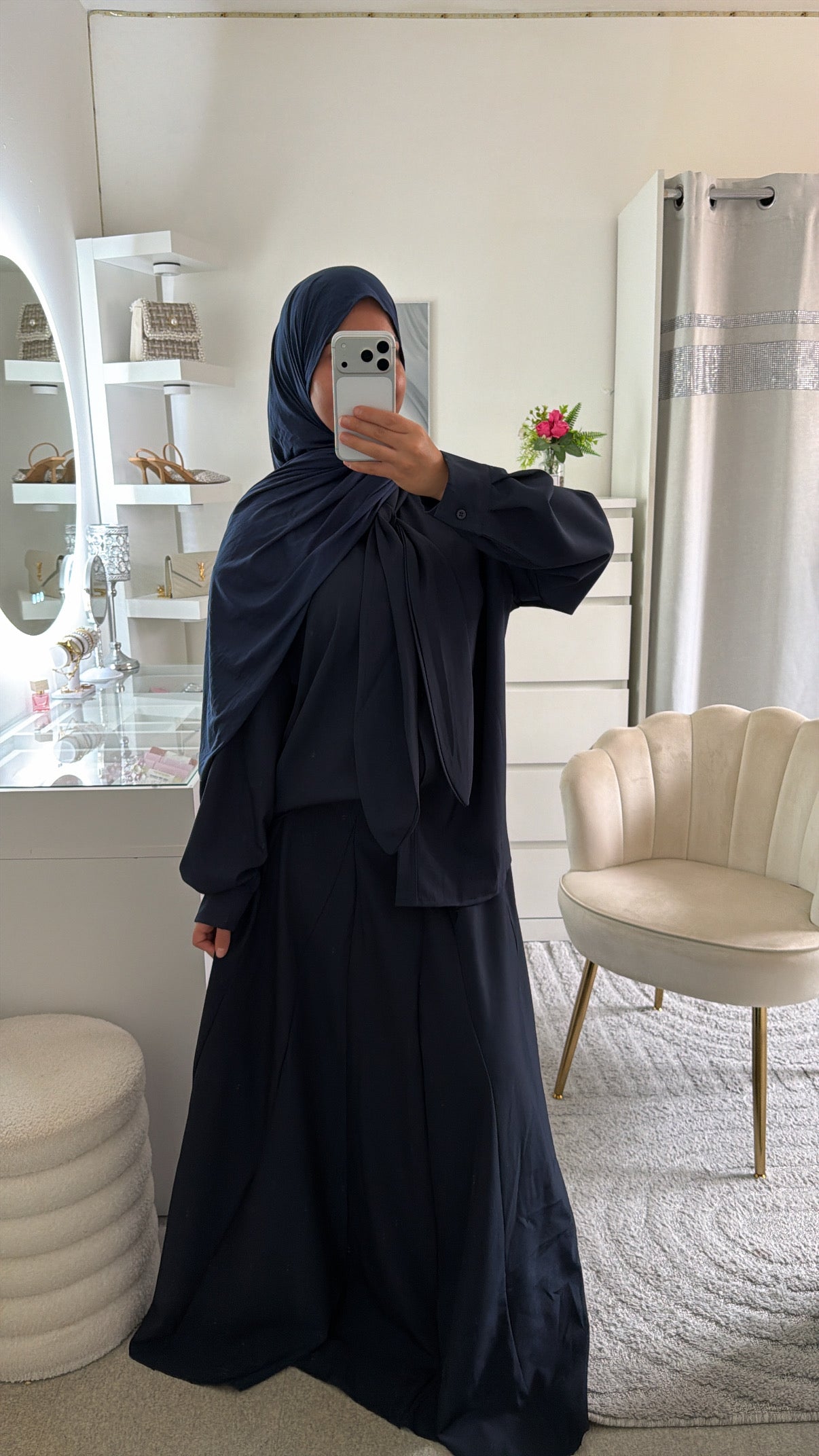 Ensemble chemise Ayana bleu