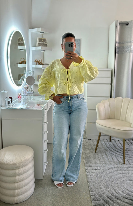 Top chemise noor jaune