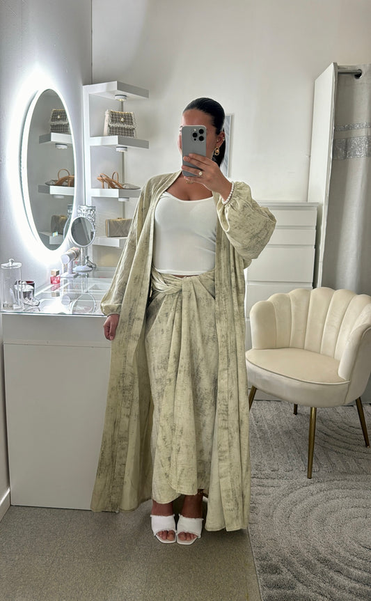 Ensemble Salma à nouer vert