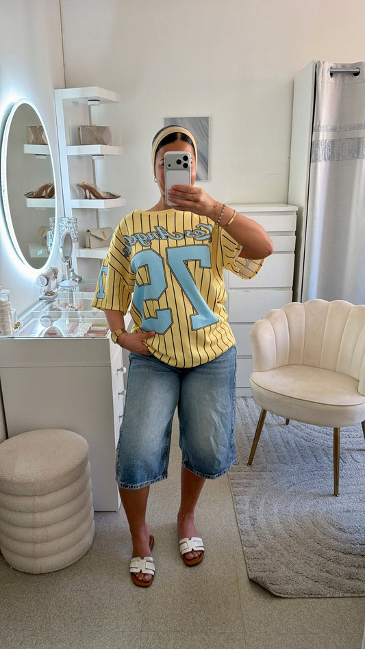 T shirt Zorine en jaune