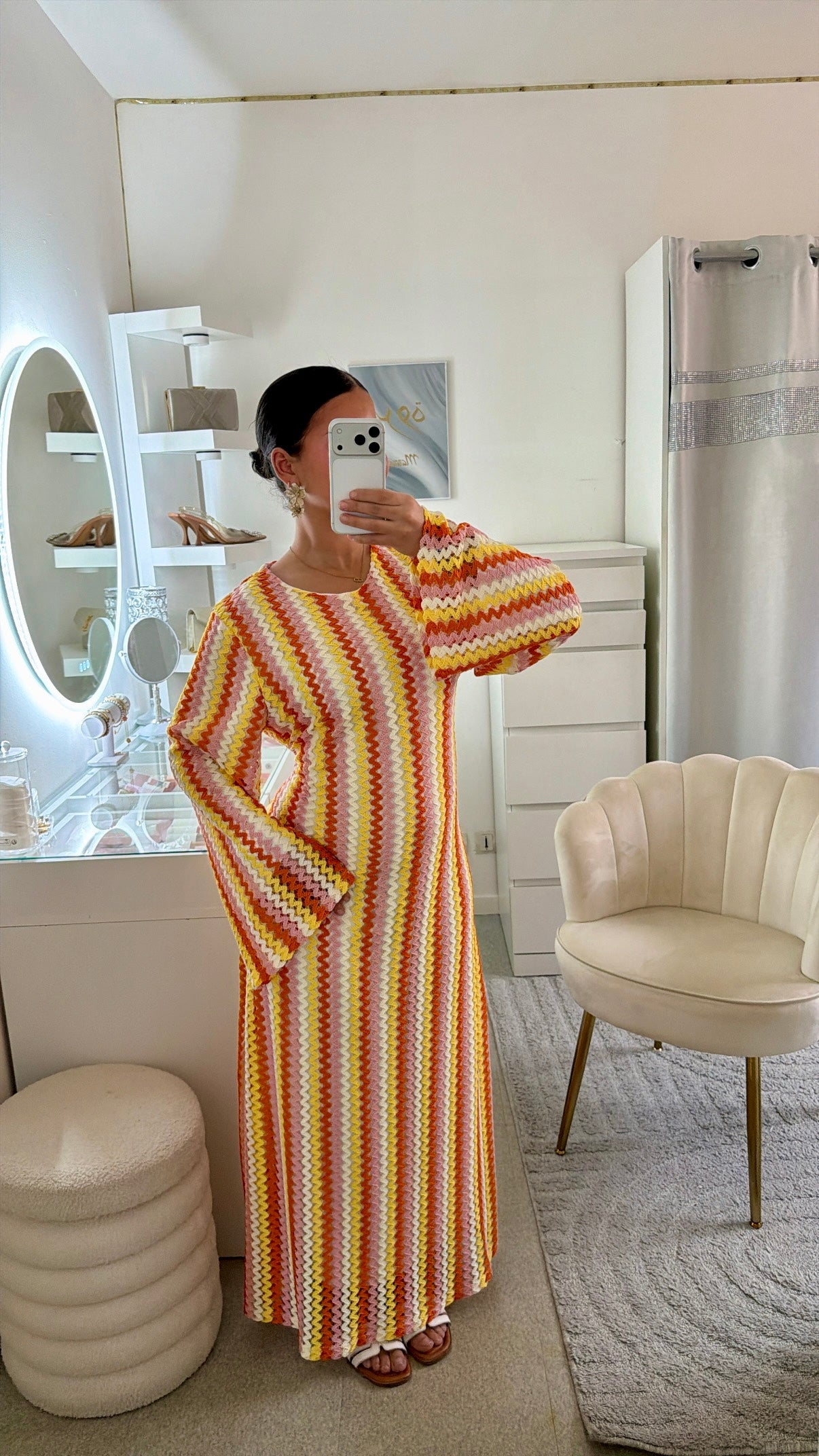 Robe Fadila orange jaune