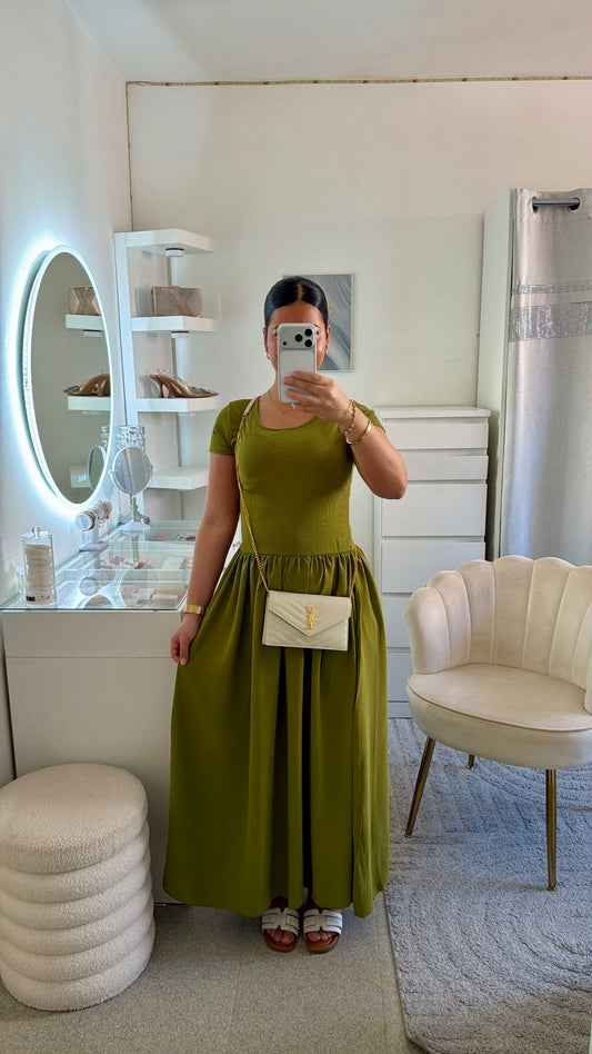 Robe Samantha vert olive