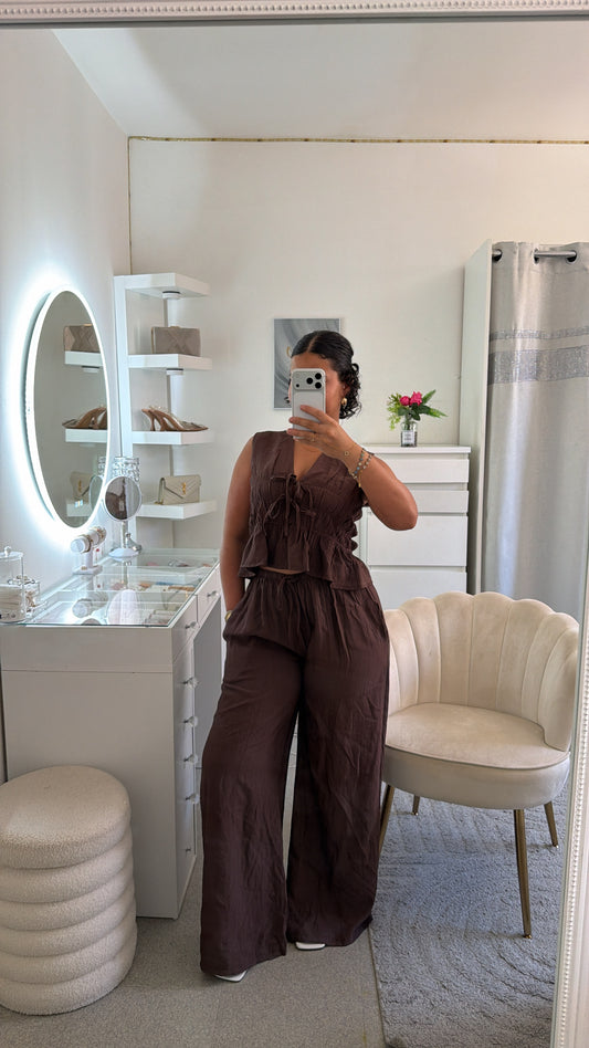 Ensemble Ayna en marron