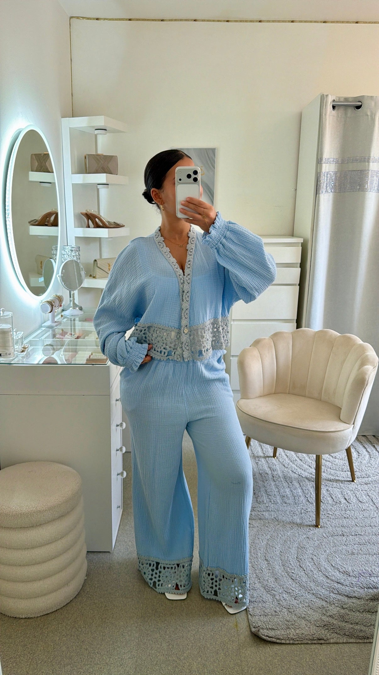Ensemble Adriana bleu