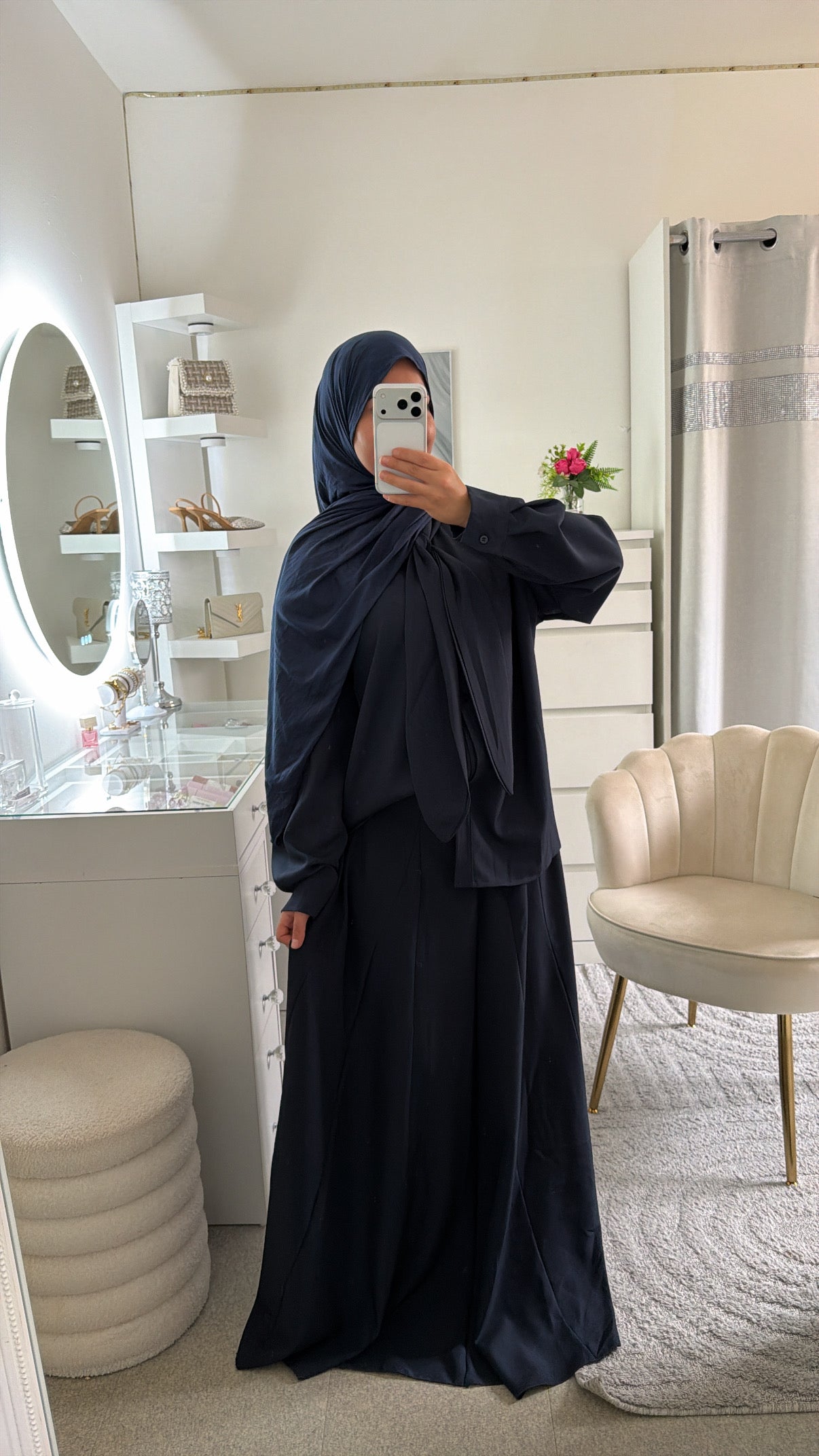 Ensemble chemise Ayana bleu