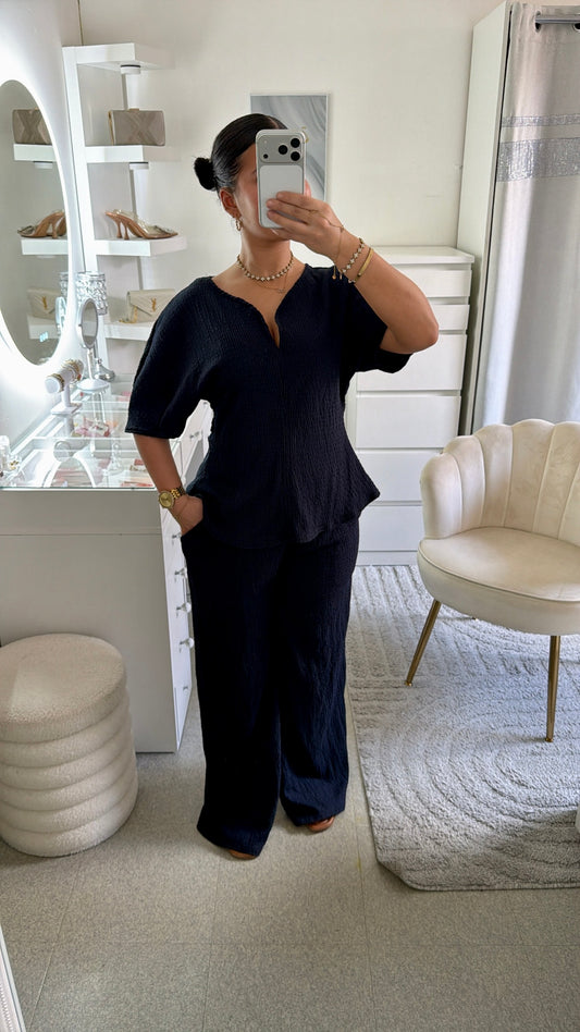 Ensemble Aïcha en bleu marine