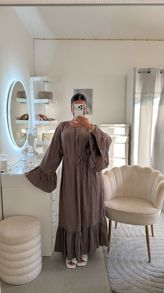Robe Salma en taupe