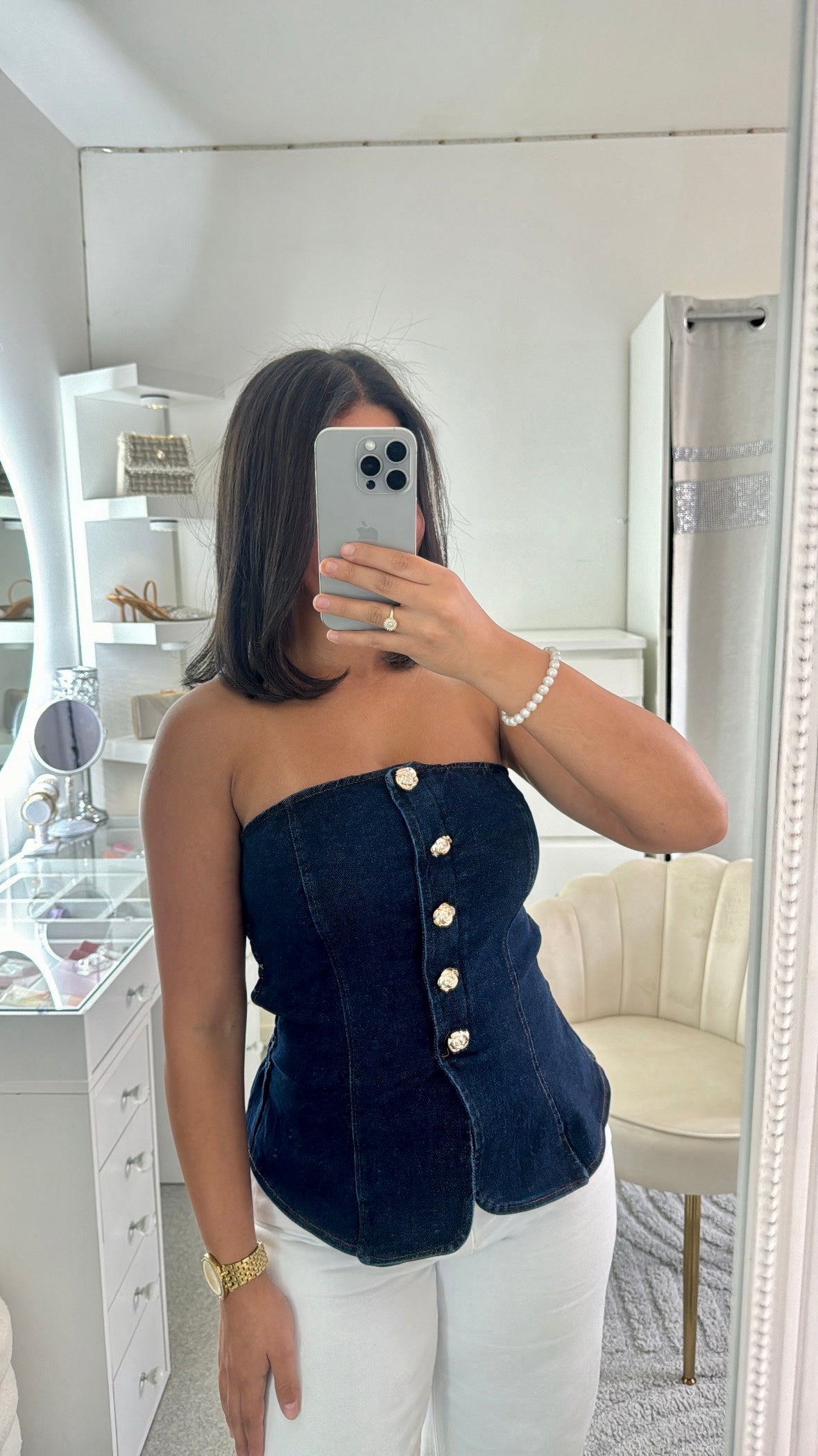 Top Ella en jean